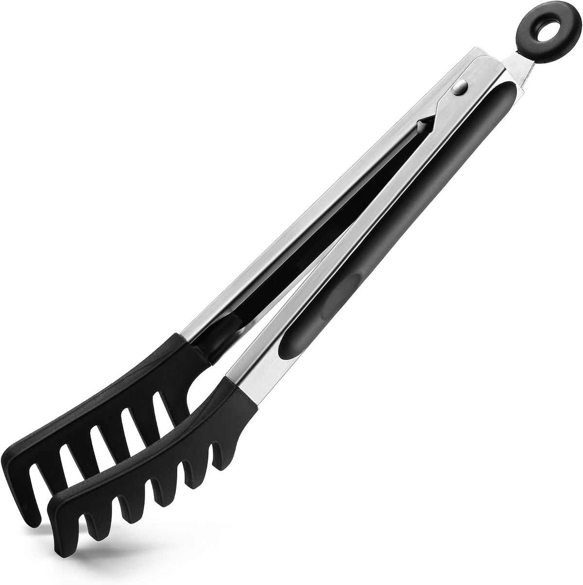 2 PCS Pasta Tong Spaghetti Tongs, 9" & 12-Inch Heat Resistant Pasta Tongs