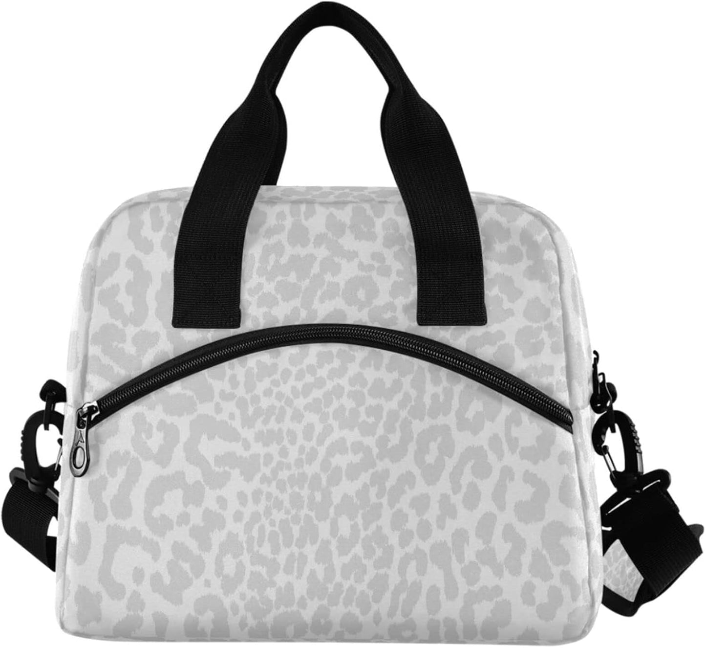 Colorful Leopard Insulated Lunch Bag Rainbow Animals Skin Print Reusable Cooler Lunch Tote Box with Shoulder Strap for Work Picnic School Beach
