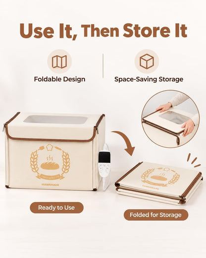 Bread Proofing Box, 36L Foldable Dough Proofer with 99H Timer