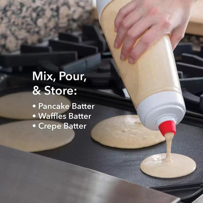 Pancake Batter Dispenser, 1000ml Pancake Squeeze Dispenser