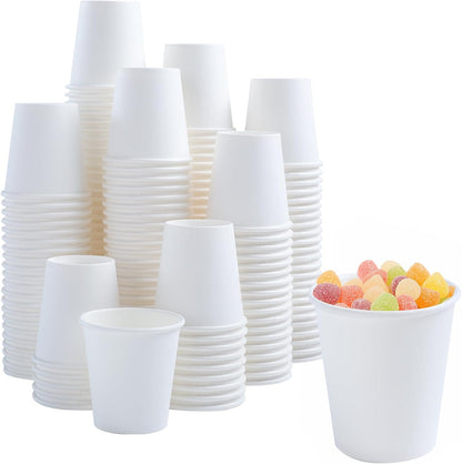 Lamosi 100 Pack 5 oz Paper Cups, Disposable Small Bathroom Cups 5oz, Mini Espresso Cups for Mouthwash, Travel, Party, Picnics, Home
