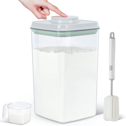 TBMAXS Versatile Storage Container Bin with Pop-up Lid & Scoop, Rice Flour Container Dog Cat Food Storage Container, Laundry Room Organization Household Essentials Kitchen Pantry Organizers
