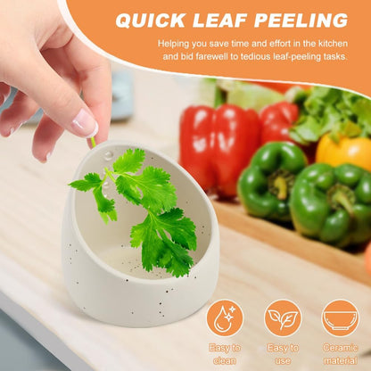 Ceramic Herb Stripper – w/Round Holes for Kale/Cilantro/Thyme/Parsley
