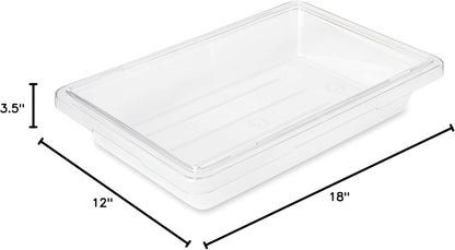 Rubbermaid Commercial Products Polycarbonate Food Storage Box/Tote, 2 Gallon, Clear, for Restaurant/Kitchen/Cafeteria