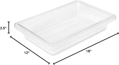 Rubbermaid Commercial Products Polycarbonate Food Storage Box/Tote, 2 Gallon, Clear, for Restaurant/Kitchen/Cafeteria