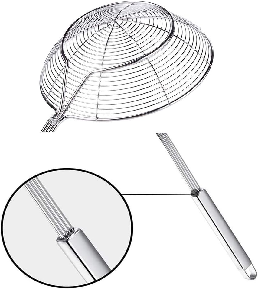 TENTA Kitchen Multi Kitchen Utensil Stainless Steel Cooking Skimmer Slotted Fish Turner Spatula Spoon Colander Drain Water Filter Spoon Hot Pot Scoop Comfortable Grip Design Strainer Ladle for Kitchen