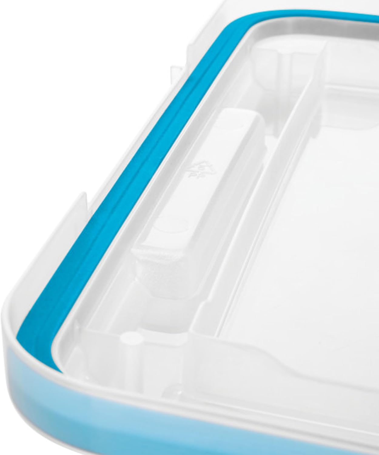 Sterilite 80 Qt Gasket Box, Stackable Storage Bin with Latching Lid and Tight Seal, Plastic Container to Organize Basement, Clear Base and Lid, 1-Pack