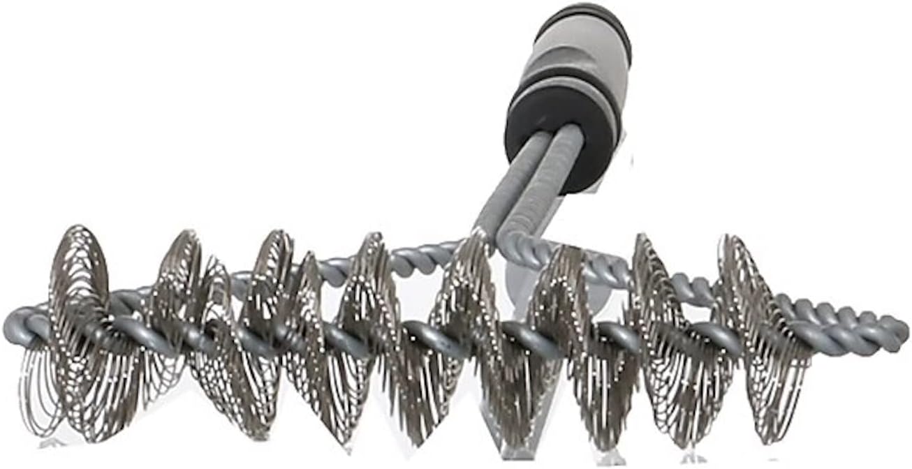 Outset Grill Cleaning, Universal Grill Grate Scraper, Stainless Steel with Storage Bag