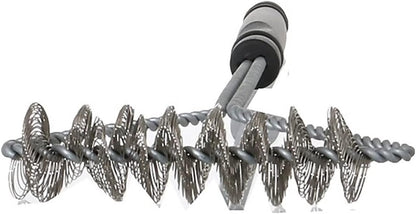 Outset Grill Cleaning, Universal Grill Grate Scraper, Stainless Steel with Storage Bag