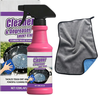 Fast-Acting Heavy-Duty Grill Degreaser Spray, BBQ Grill Cleaner for Burnt Food & Grease (1pcs)