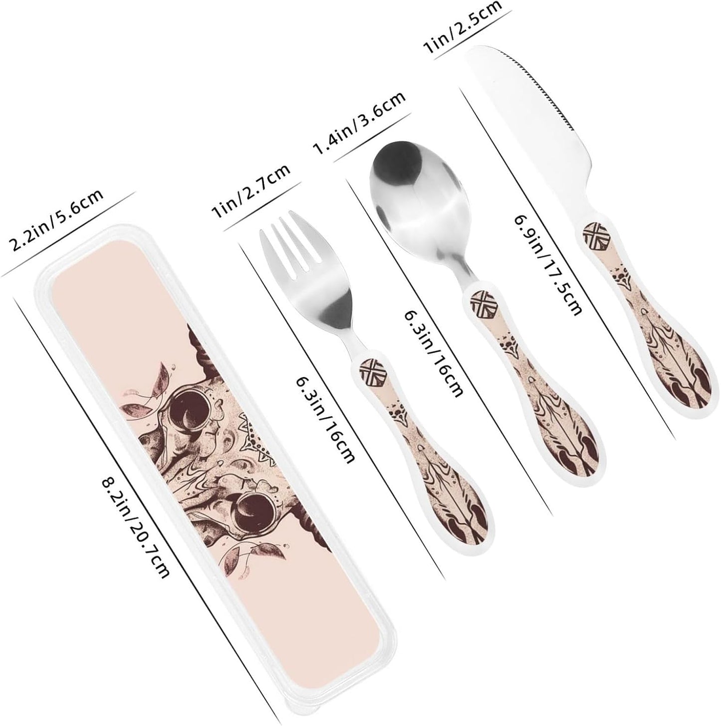 3-Piece Kids Silverware Set With Storage Case, Stainless Steel Reusable Children Safe Knife Spoon Fork Set Candy Children Flatware Set For Kids Lunch Box