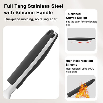 Beijiyi 2 Pack Stainless Steel Fish Spatula, 13.5" & 11.7"