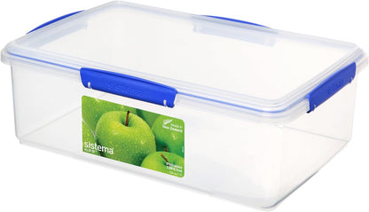 Sistema KLIP IT Large 7L Food Storage Container, Airtight & Stackable, Dishwasher, Freezer, & Microwave-Safe, BPA-Free