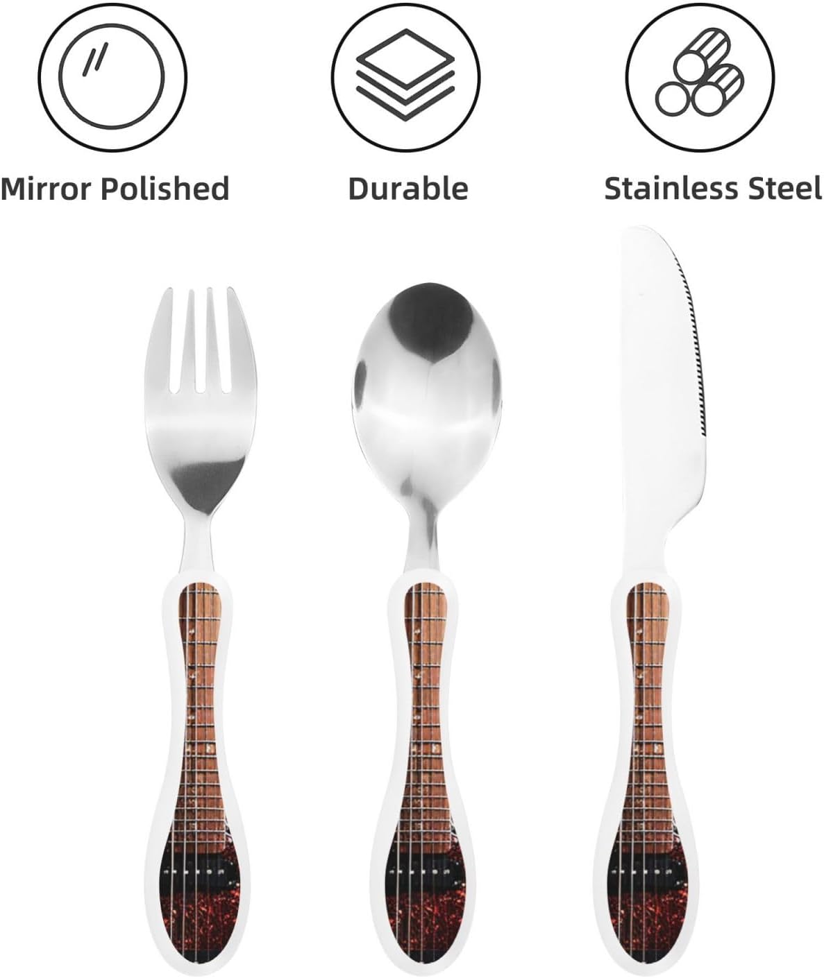 3-Piece Kids Silverware Set With Storage Case, Stainless Steel Reusable Children Safe Knife Spoon Fork Set Long Haired Dachshund Children Flatware Set For Kids Lunch Box