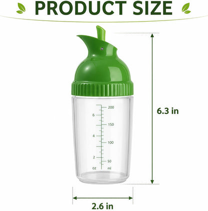 Salad Dressing Container Bottle Shaker for Homemade Sauce Mixing
