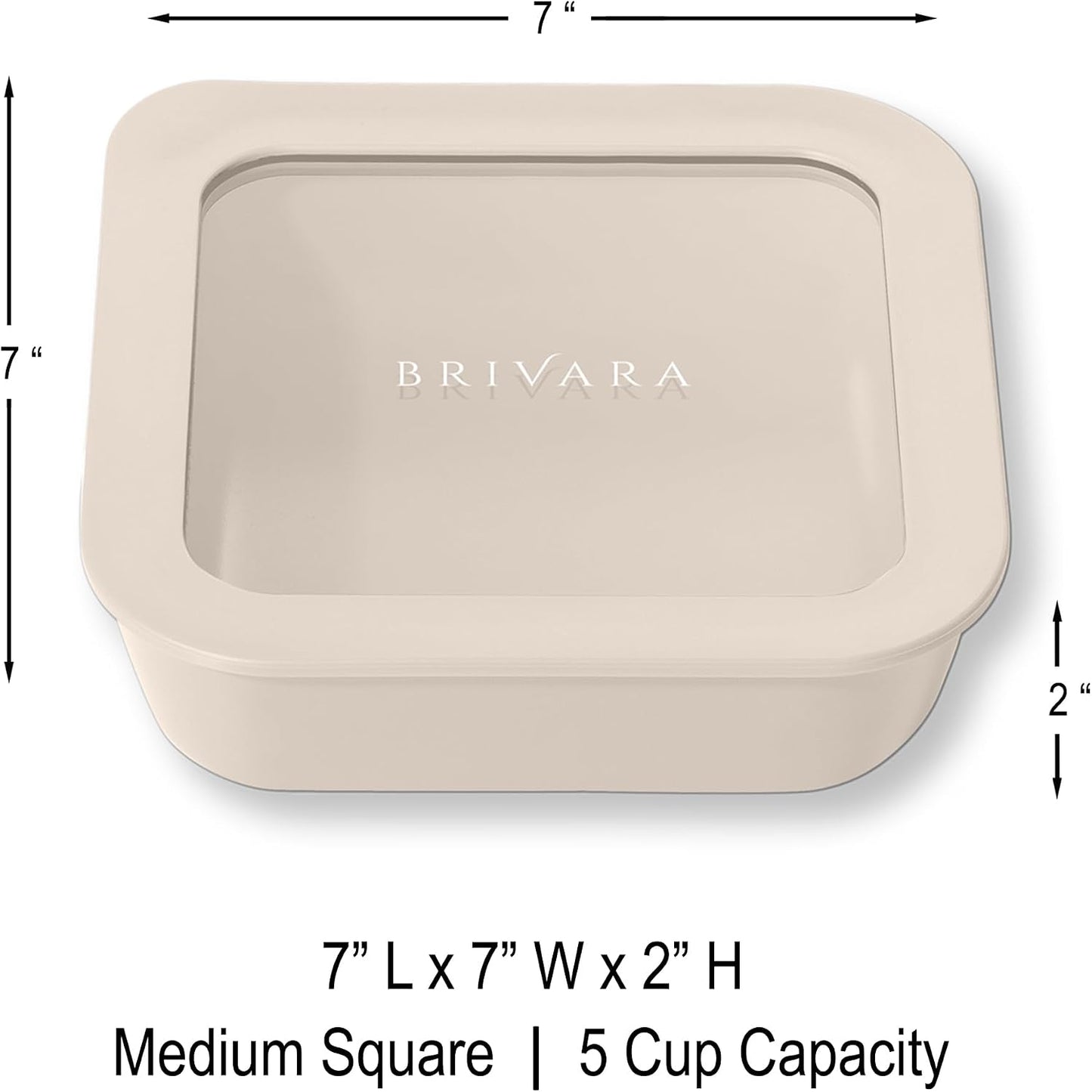 Ceramic Coated Glass Food Storage Container | No PTFE, PFOA, PFAS, and BPA | Reusable Non Toxic Meal Prep Container with Glass Lid | Easy To Store | 3 Cup Rectangle [Onyx]
