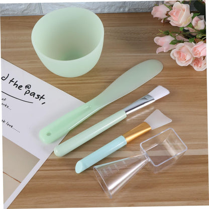 5pcs Silicone Facial Mask Bowl Set Kit Diy Face Mask Mixing Bowls Facial Stick Tool Plastic Makeup Tools