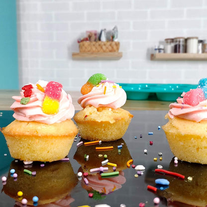 CAKETIME Silicone Muffin Pan Cupcake Pan Set - Mini 24 Cups and Regular 12 Cups Muffin Tin, Nonstick Food Grade Molds with 12 Baking Cups