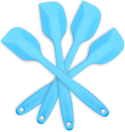 Silicone Spatula 4-piece Set, Heat-Resistant Spatulas, Non-stick Rubber Spatulas with Stainless Steel Core