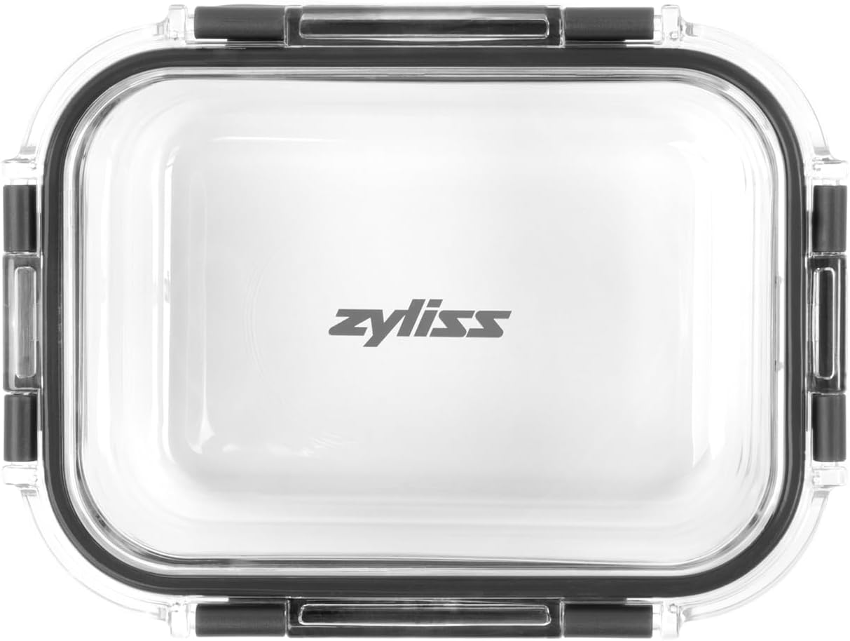 Zyliss Glass Food Storage Container 12.5oz, Shatter Resistant Borosilicate Glass, Airtight Leakproof Tritan Lid, BPA Free, Microwave, Freezer & Dishwasher Safe