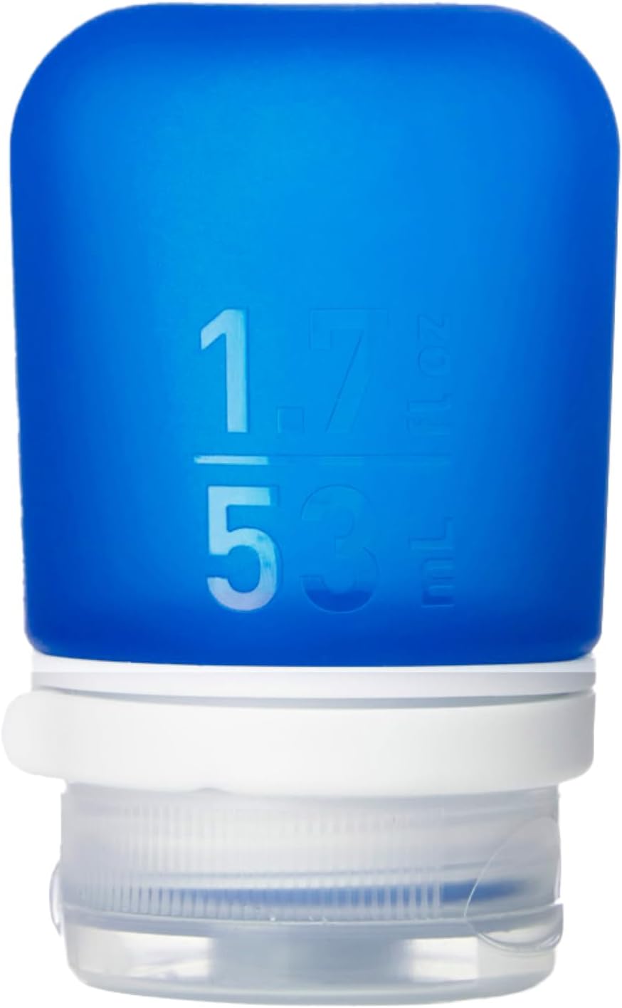 humangear GoToob+ (XL) | Refillable Silicone Travel Bottle | Locking Lid | Food-Safe Material | Blue, XL (6 fl.oz.; 177ml)
