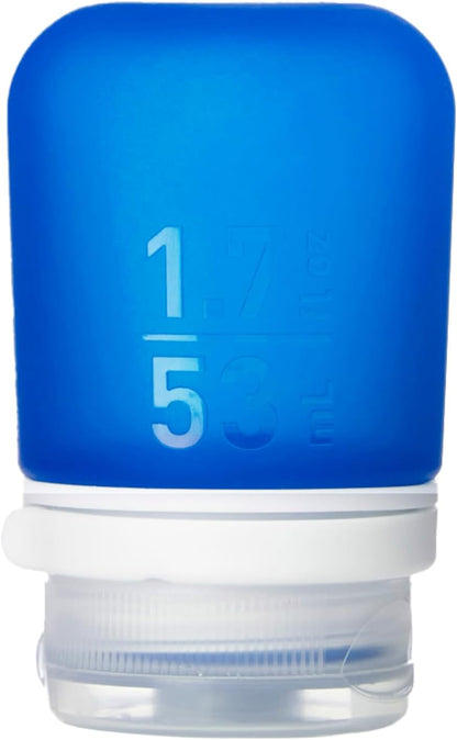humangear GoToob+ (XL) | Refillable Silicone Travel Bottle | Locking Lid | Food-Safe Material | Blue, XL (6 fl.oz.; 177ml)