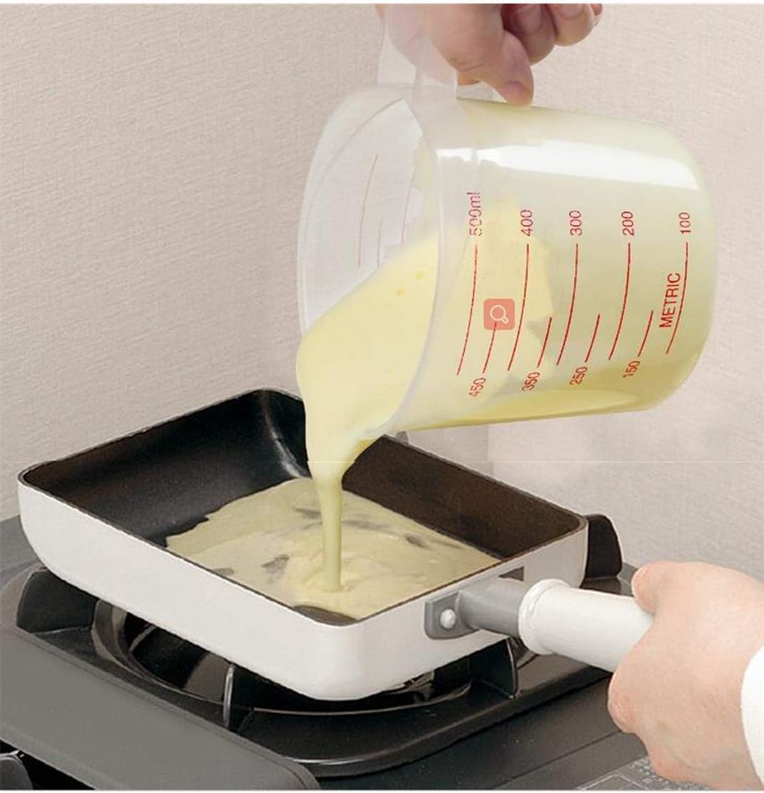 MIZORLIE Plastic Measuring Cup Sets, 250ml, 500ml &1000ml (3PCS）