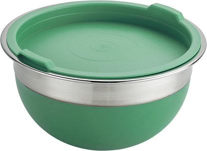 Tramontina 10 Pc Covered Stainless Steel and Silicone Mixing Bowl Set (Mint Green)