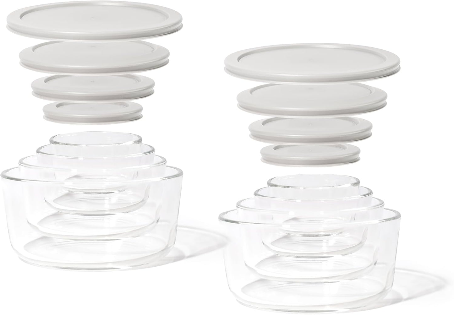 6-Piece Glass Food Storage Containers Set (3 Containers + 3 BPA-Free Lids) | 2-Cup, Leakproof | Microwave, Freezer, Oven & Dishwasher Safe | Ideal for Meal Prep & Pantry Organization, Pistachio