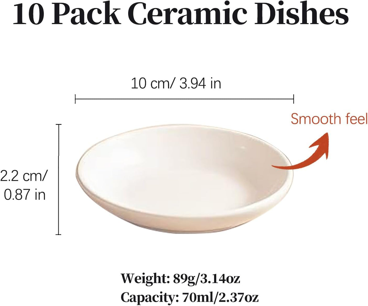 3in 2.5oz Small Clear Glass Ramekins Custard Bowls, 10 Pack Mini Glass Dipping Sauce Cups Pinch Bowl, Little Kitchen Condiment Ingredient Prep Salad Dishes, Dishwasher Microwave Freezer Safe