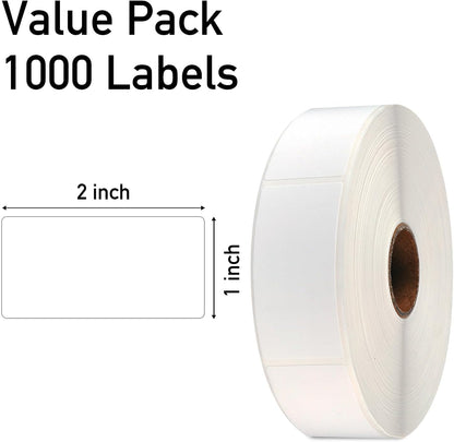 Lrogoe 1000 Pcs Blank Removable Freezer Labels Water Oil Resistant for Food Containers Jars Pantry Organization (Each Measures 1” x 2”)