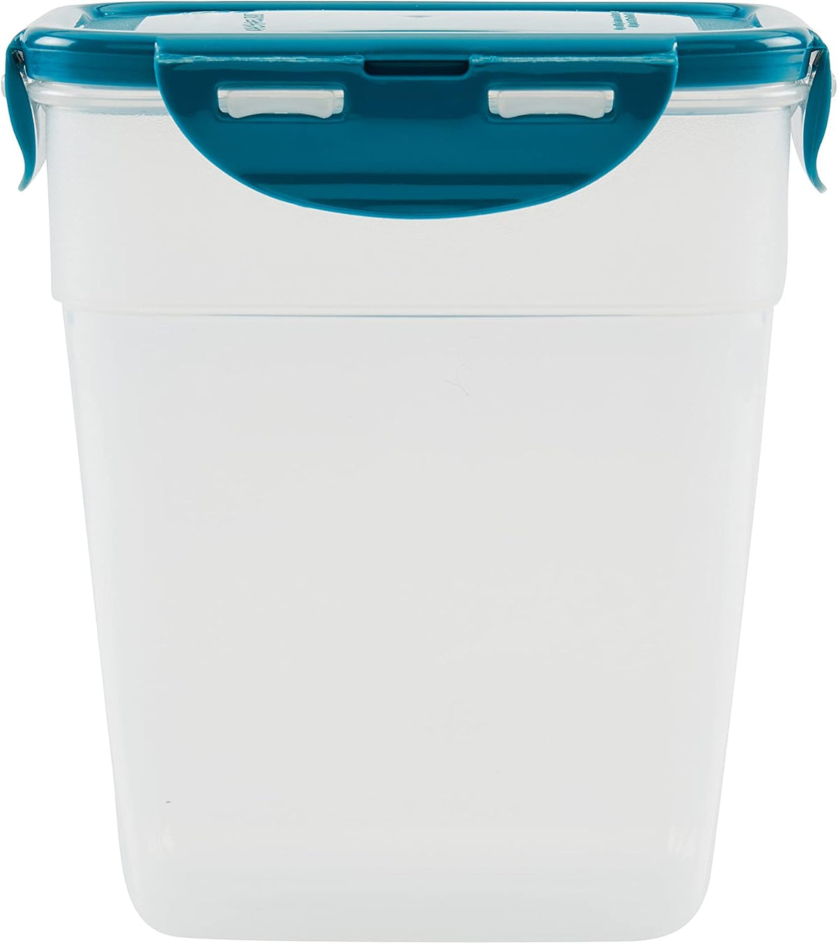 Rachael Ray Leak-Proof Nestable Container Food Storage Bin Set, 10-Piece, Clear with Teal Lids