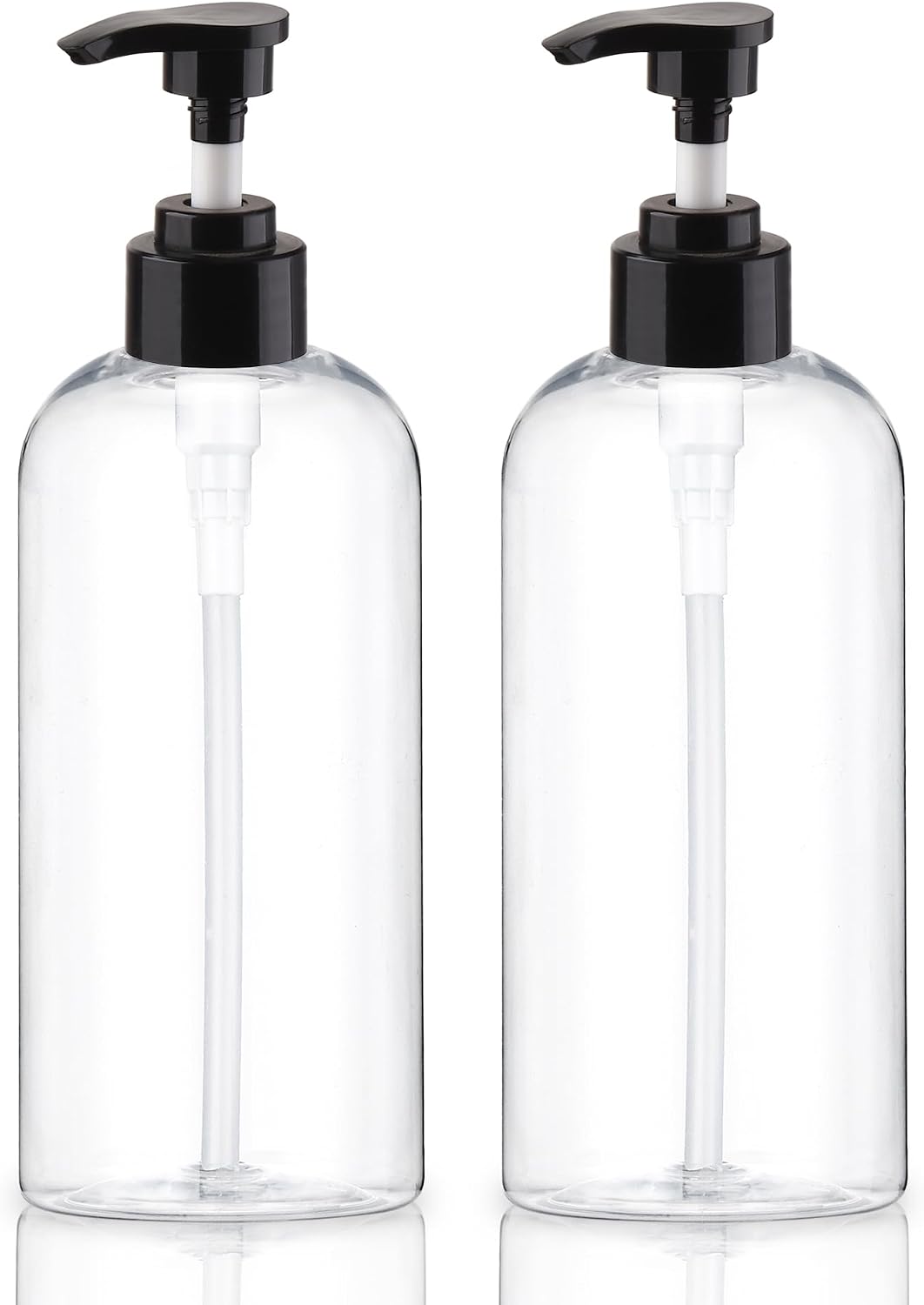 Plastic Pump Bottles Dispenser 2Pack 10oz Shampoo Bottle BPA Free