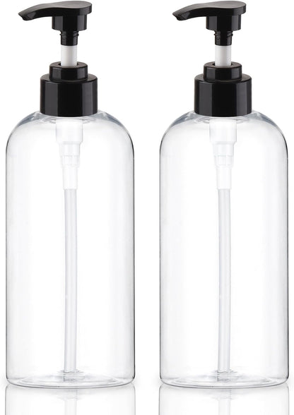 Plastic Pump Bottles Dispenser 2Pack 10oz Shampoo Bottle BPA Free