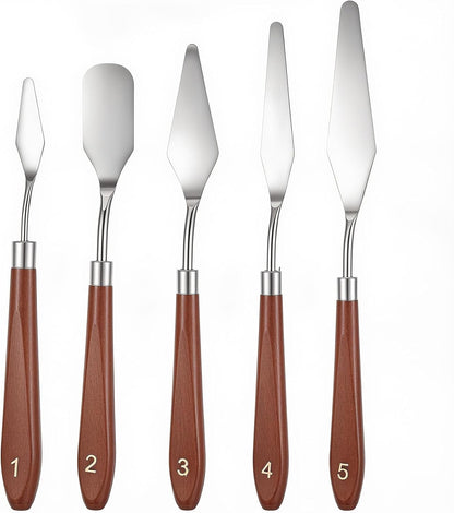 5 Pcs Cake Cream Spatula,Offset Spatula Palette Knife for Cake Decorating