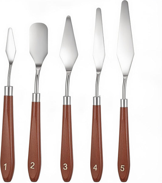 5 Pcs Cake Cream Spatula,Offset Spatula Palette Knife for Cake Decorating