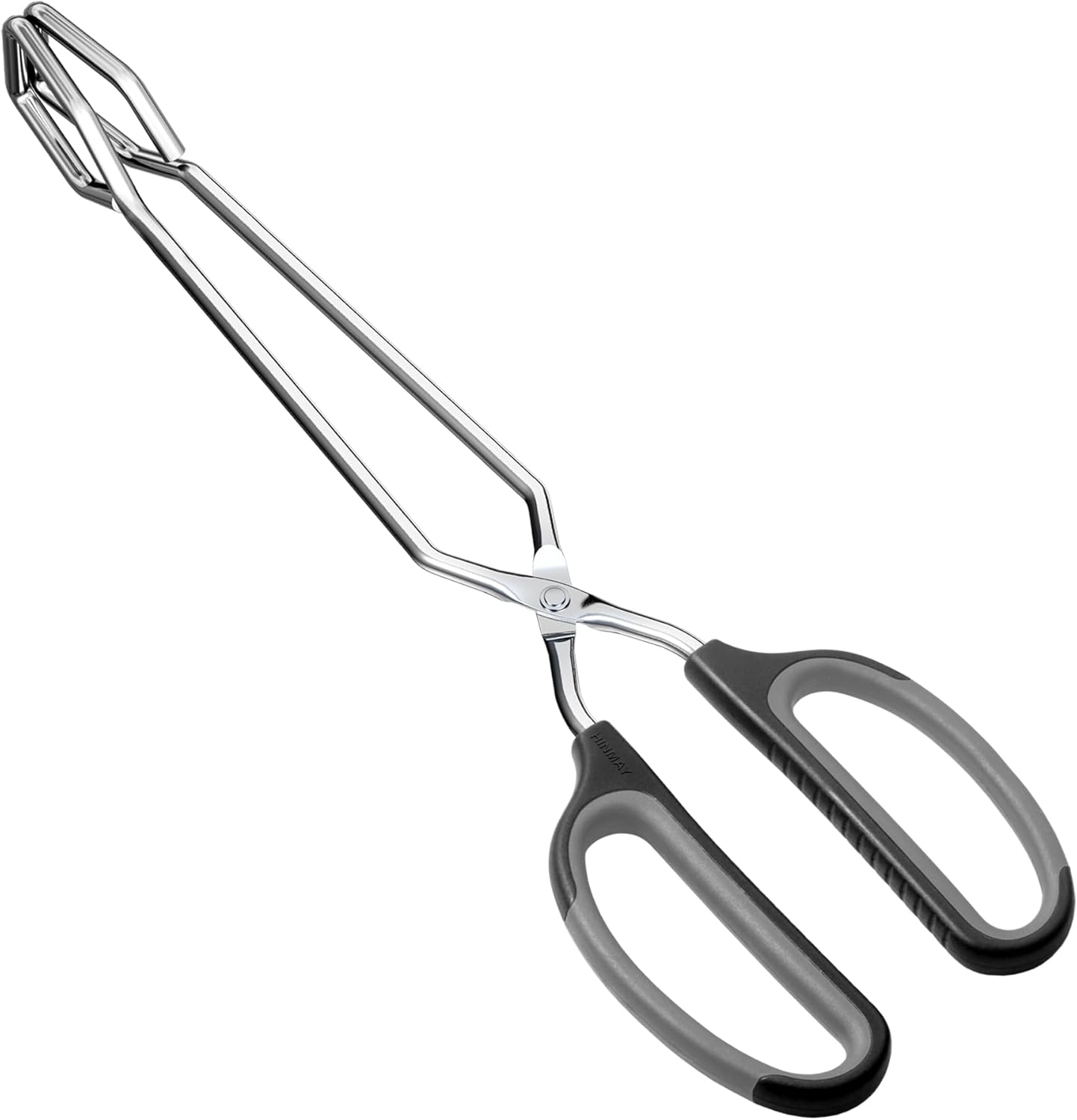 HINMAY Stainless Steel Scissor Tongs Cooking Tongs Set, Set of 3 (Black Handle, 10" 12" 16")