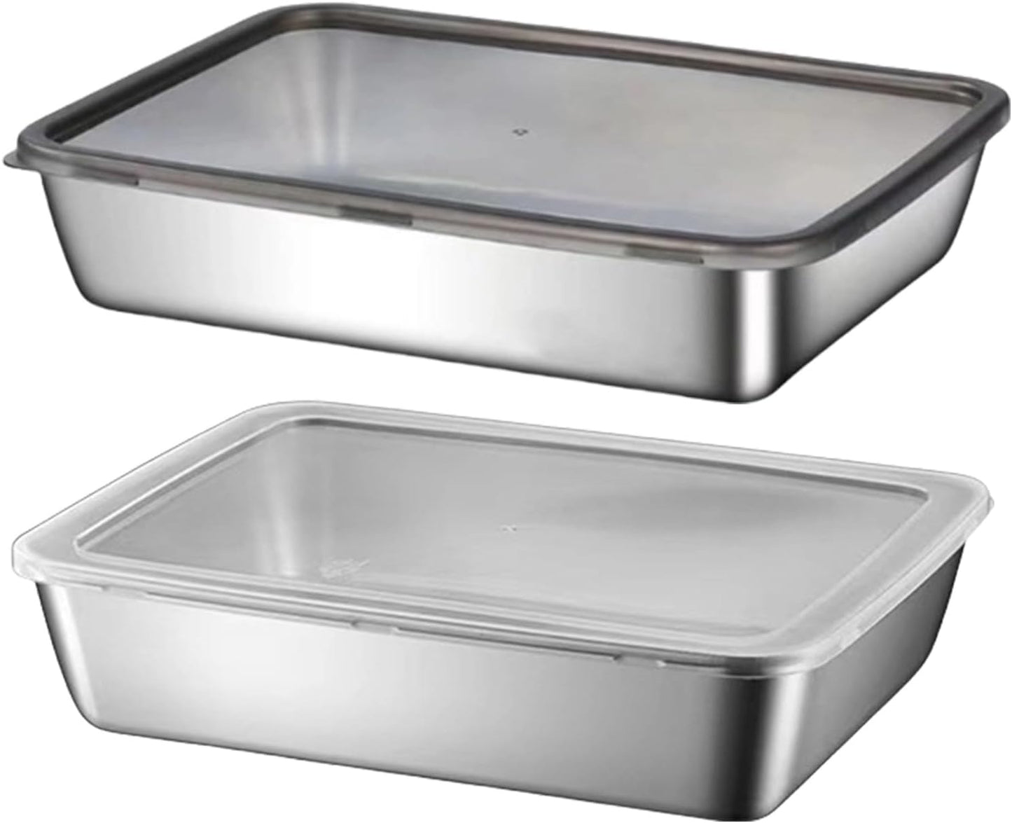 Stainless Steel Grilling Prep and Serve Tray, BBQ Platter, Grilling for Cooked and Raws Meat Fridge Food Storage BBQ Platter for Raws and Cooked Food