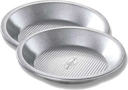 USA Pan Bakeware Aluminized Steel Commercial Pie Pan, Silver