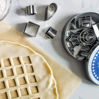 Ultra Cuisine Mini Cookie Cutter Shapes Set - 8 Shapes, 3 sizes