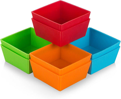 Webake Jumbo Silicone Muffin Cups, 3.5 Inch Jumbo Silicone Baking Cups Reusable Cupcake Liners Nonstick Large Cake Cups Set Stand Alone Cupcake Holder, 12 Pack Auto Cup Holder Liner