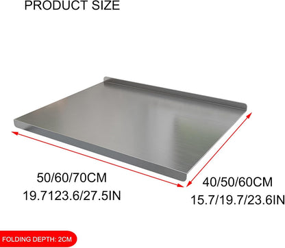 Worktop Cutting Board, Heavy Extra Large Stainless Steel Cutting Mats Chopping Baking Pastry Boards, Large Cutting Board Suitable for Meat, Fruits, Vegetables, Bread, And Bakin(40*50cm/15.7*19.7in)