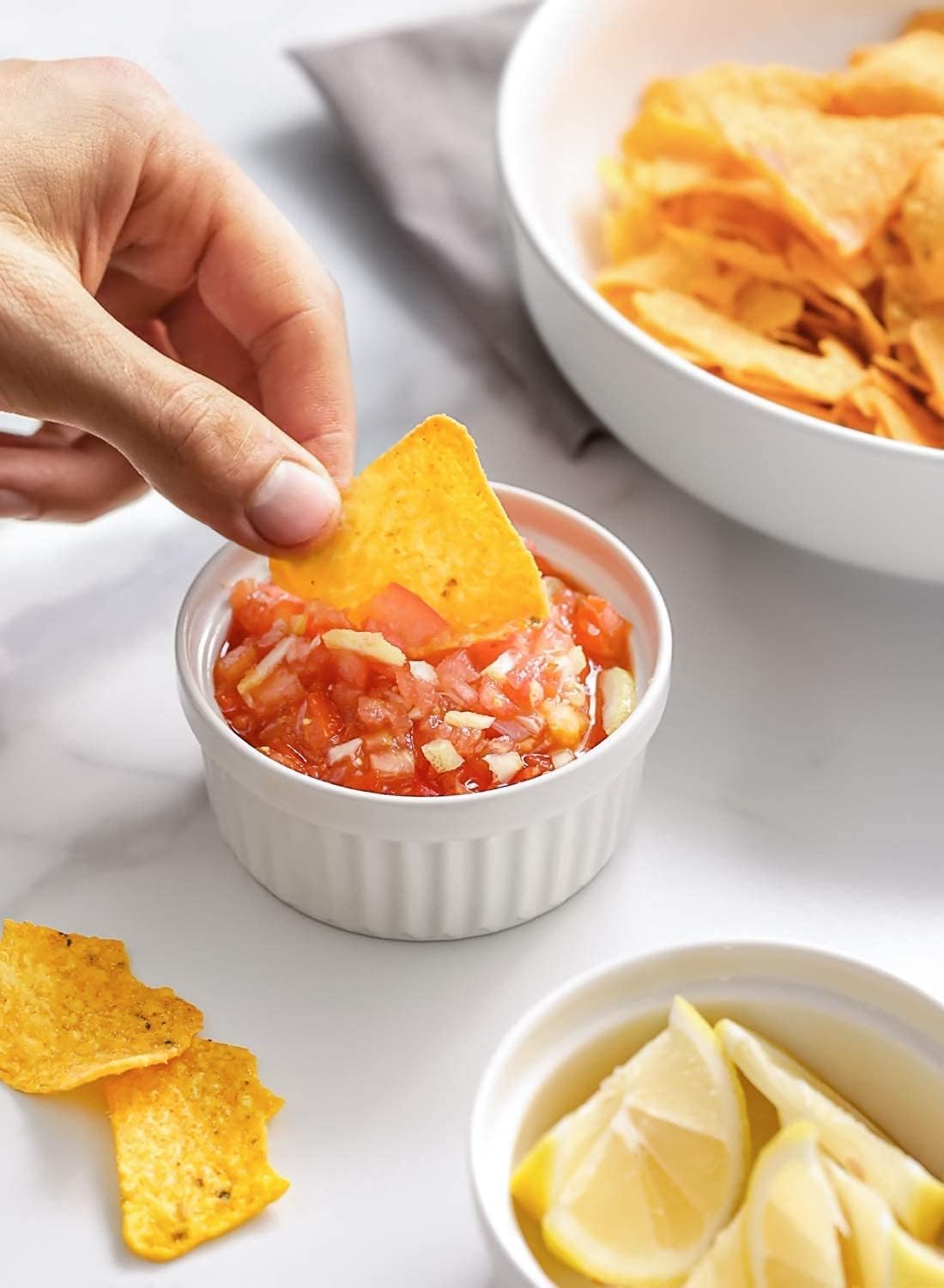 LE TAUCI Sauce Cups 2 OZ, Set of 6, White