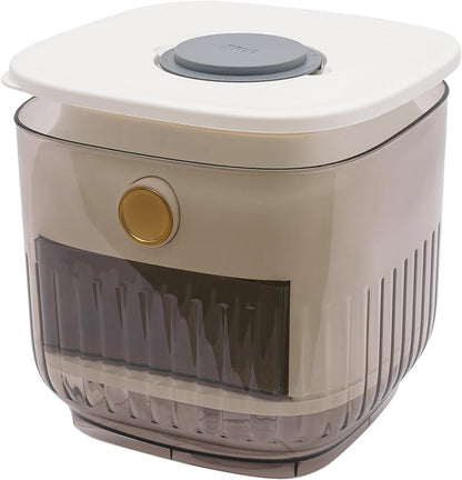 22lbs Square Rice Dispenser Large Sealed Grain Storage Container with Rice Cup Food Dispenser Food Dispenser Bucket Kitchen Organizer for Rice, Beans, Grains, Cereal Dry Food
