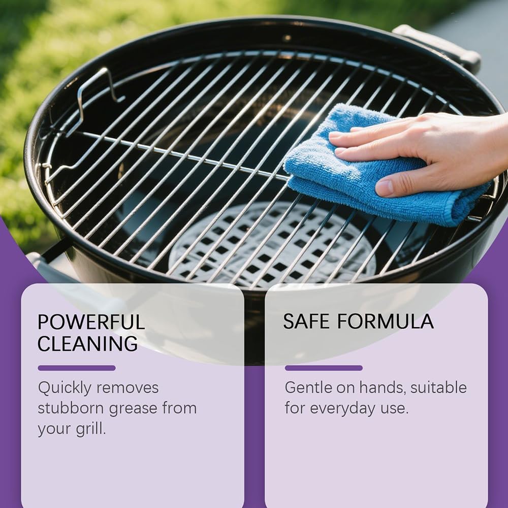 Fast-Acting Heavy-Duty Grill Degreaser Spray, 120 Ml BBQ Grill Cleaner, Multi-surface Barbecue Degreaser, Quick Foaming, For Stainless Steel, Oven Racks, Griddles (1PCS)