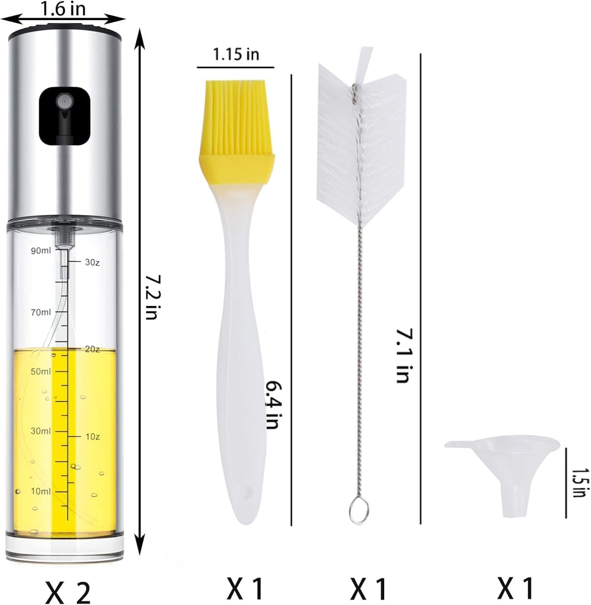 Oil Sprayer for Cooking,Olive Oil Spritzer,Olive Oil Spray Bottle for Salad, BBQ, Kitchen Baking, Roasting (100ml) (1)