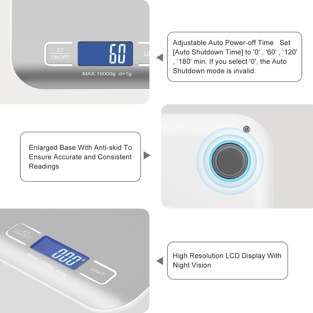 Digital Shipping Scale,Stainless Steel Panel, Accurate Portable Postal Scale for Packages, Small Business,Kitchen, Food, Handmade, Liquids, and Boutique (Rose Gold Battery(5kg/1g))