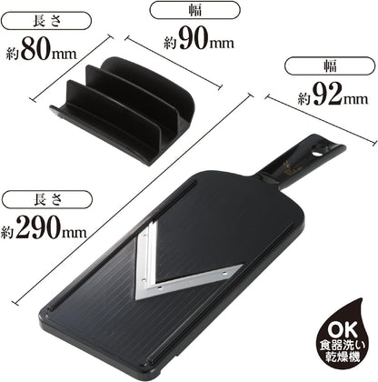 KAI Japanese Julienne Slicer, Mandoline Slicer,Stainless Streel, Fine Regular, 0.08 Inches Thickness, Dual-action Blade, Made in Japan
