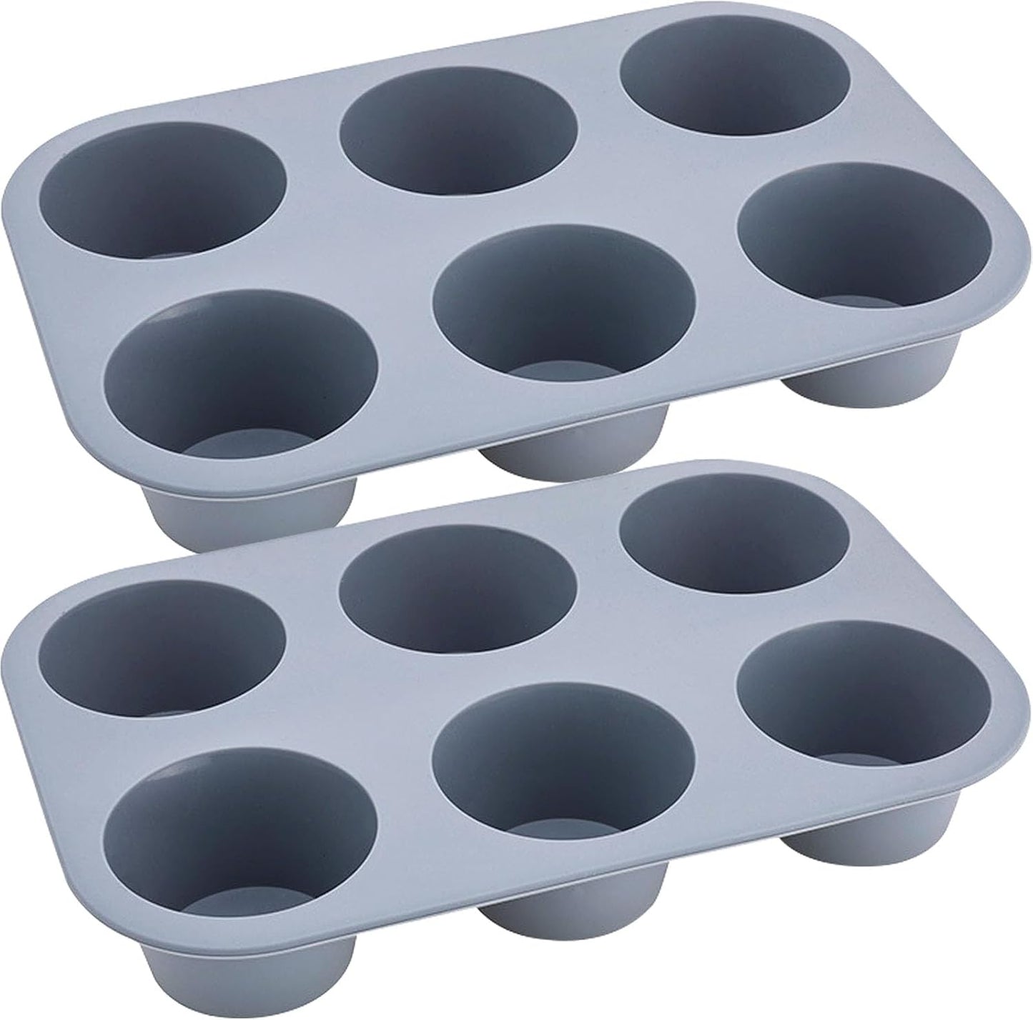 24 Cups Silicone Mini Muffin Pan Set, Nonstick Mini Cupcake Pans, BPA Free Small Muffin Tin for Baking, Set of 2 (Green+Purple)