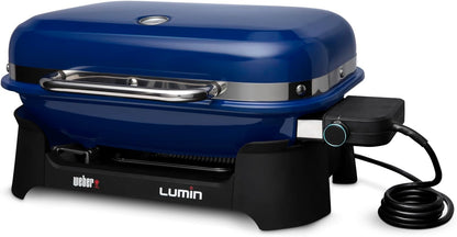 Weber Lumin Compact Outdoor Electric Barbecue Grill, Light Green - Great Small Spaces such as Patios, Balconies, and Decks, Portable and Convenient